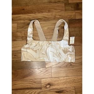 Offline By AERIE Bikini Top Square Neck Tan And Cream Size XS (small) NWT